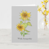 Zonnebloemsympathie Kaart (Gele Bloem)