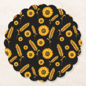 zonnebloemtarwe kartonnen onderzetters (Voorkant)