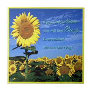 Zonnebloemtegel Tegeltje
