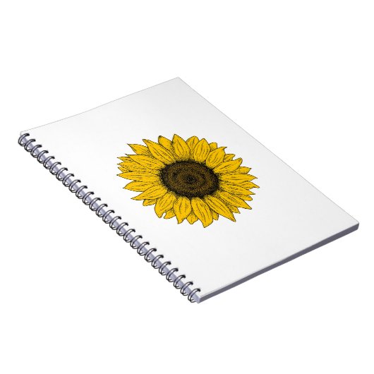 Zonnebloemtekening Notitieboek (Rechterzijde)