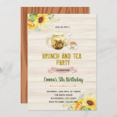 Zonnebloemthee Bedankkaart (Voorkant / Achterkant)