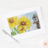 Zonnebloemtuin Rechthoekige Sticker (Envelop)