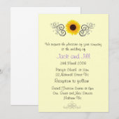 Zonnebloemuitnodiging Kaart (Voorkant / Achterkant)