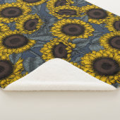 Zonnebloemveld 2 sherpa deken (3/4)