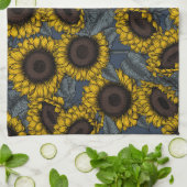 Zonnebloemveld 2 theedoek (Gevouwen)