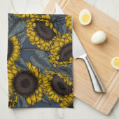 Zonnebloemveld 2 theedoek (Quarter Fold)