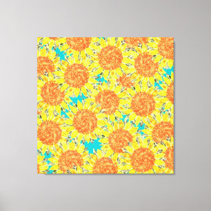 zonnebloemveld canvas afdruk
