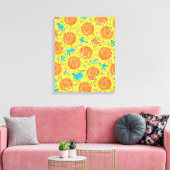 zonnebloemveld canvas afdruk (Insitu (Woonkamer))