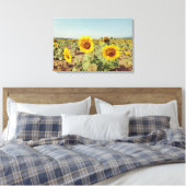  zonnebloemveld canvas afdruk (Insitu (Slaapkamer))