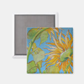 "Zonnebloemveld" door Bruce Tunis Magneet (Voorkant / Achterkant)