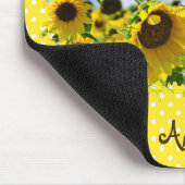 Zonnebloemveld en poolpunten muismat (Hoek)