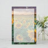 Zonnebloemveld in Longmont, Colorado Briefpapier (Staand voorkant)