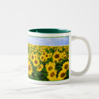 Zonnebloemveld Tweekleurige Koffiemok