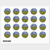Zonnebloemveld Van Gogh Ronde Sticker (Vel)