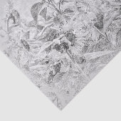  zonnebloemveld zwart en wit, versteld tissuepapier (Detail)