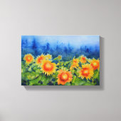 Zonnebloemvelden Canvas Afdruk (Voorkant)