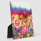 Zonnebloemvelden Fotoplaat (Zijkant)