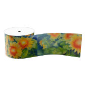 Zonnebloemvelden Grosgrain Lint (Spoel)