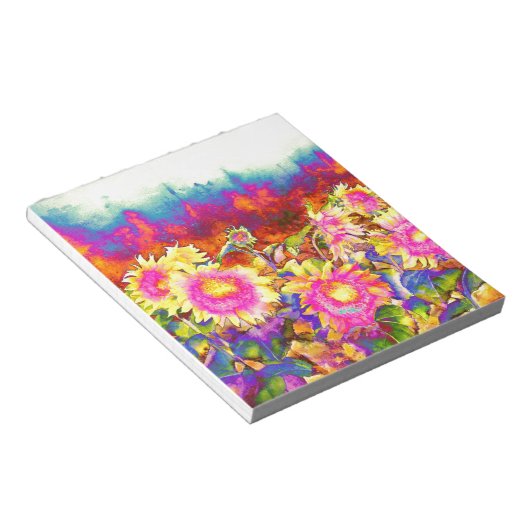 Zonnebloemvelden Notitieblok (Schuin)