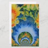 Zonnebloemvelden voor altijd briefpapier (Voorkant / Achterkant)