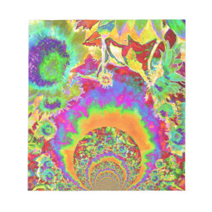 Zonnebloemvelden voor altijd - oranje notitieblok