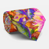 Zonnebloemvelden voor altijd stropdas (Opgerold)