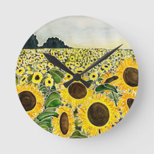 zonnebloemveldklok ronde klok
