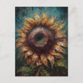 Zonnebloemverf Briefkaart (Voorkant)