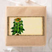 Zonnebloemverzendlabels Etiket (Insitu)