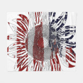 Zonnebloemvlag Fleece Deken (Voorkant (Horizontaal))