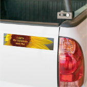 Zonnebloemwagen Bumpersticker (Op Truck)