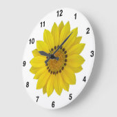 Zonnebloemwandklok Grote Klok (Hoek)