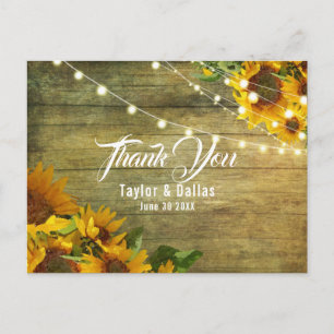 Zonnebloemweide Rustieke bloemdesign Briefkaart