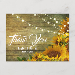 Zonnebloemweide Rustieke bloemdesign Briefkaart