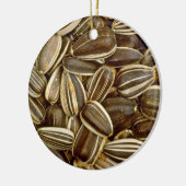 Zonnebloemzaad Witte bloemen Keramisch Ornament (Links)