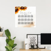 ZonnebloemZITCHART, Rustic Wedding Decor Poster (Thuiskantoor)