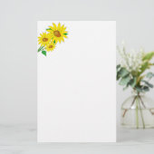 Zonnebloespapier Briefpapier (Staand voorkant)