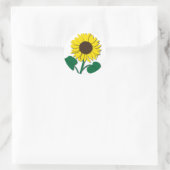 Zonnebloesticker Ronde Sticker (Tas)