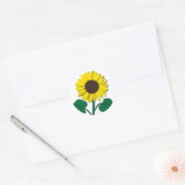 Zonnebloesticker Ronde Sticker (Envelop)