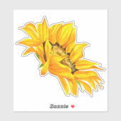 Zonnebloesticker Sticker (Vel)