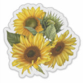 Zonnebloesticker Sticker (Voorkant)