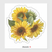 Zonnebloesticker Sticker (Vel)