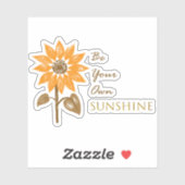 Zonnebloesticker Sticker (Vel)