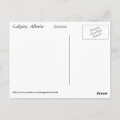 Zonnebocht over de kalgary skyline briefkaart (Achterkant)