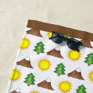 Zonneboomberg Hikkende Bossen in een buitenkamp Strandlaken