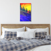 Zonnebossen Canvas Afdruk (Insitu (Slaapkamer))