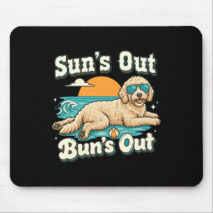 Zonnebrand Kont Uit Franse Bulldog Zomer Strand Muismat