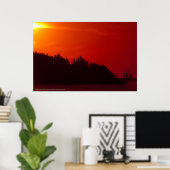 zonnebrand op Ocracoke Island Poster (Thuiskantoor)