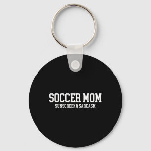Zonnebrandcrème voor Voetbalmoeders en Sarcasme Sleutelhanger