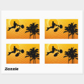 zonnebrandcycli rechthoekige sticker (Vel)